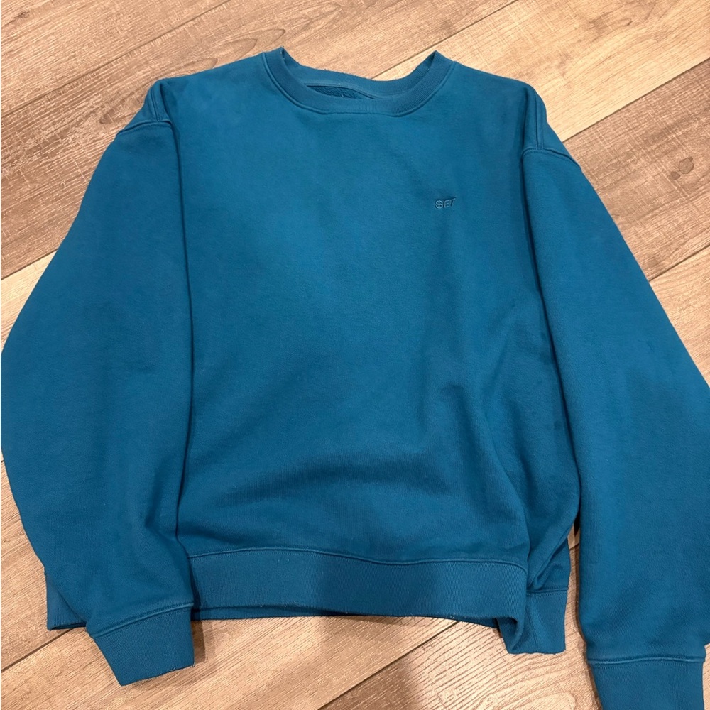 SET Active Blue Crewneck Sweater Classic Design